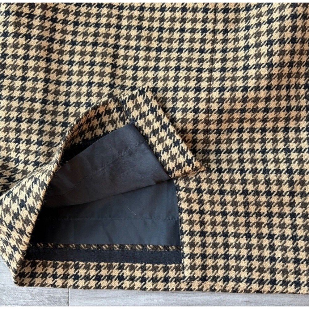 VTG Jones New York Worsted Wool Houndstooth Pencil Skirt Size 8 Lined Zip - Picture 5 of 6